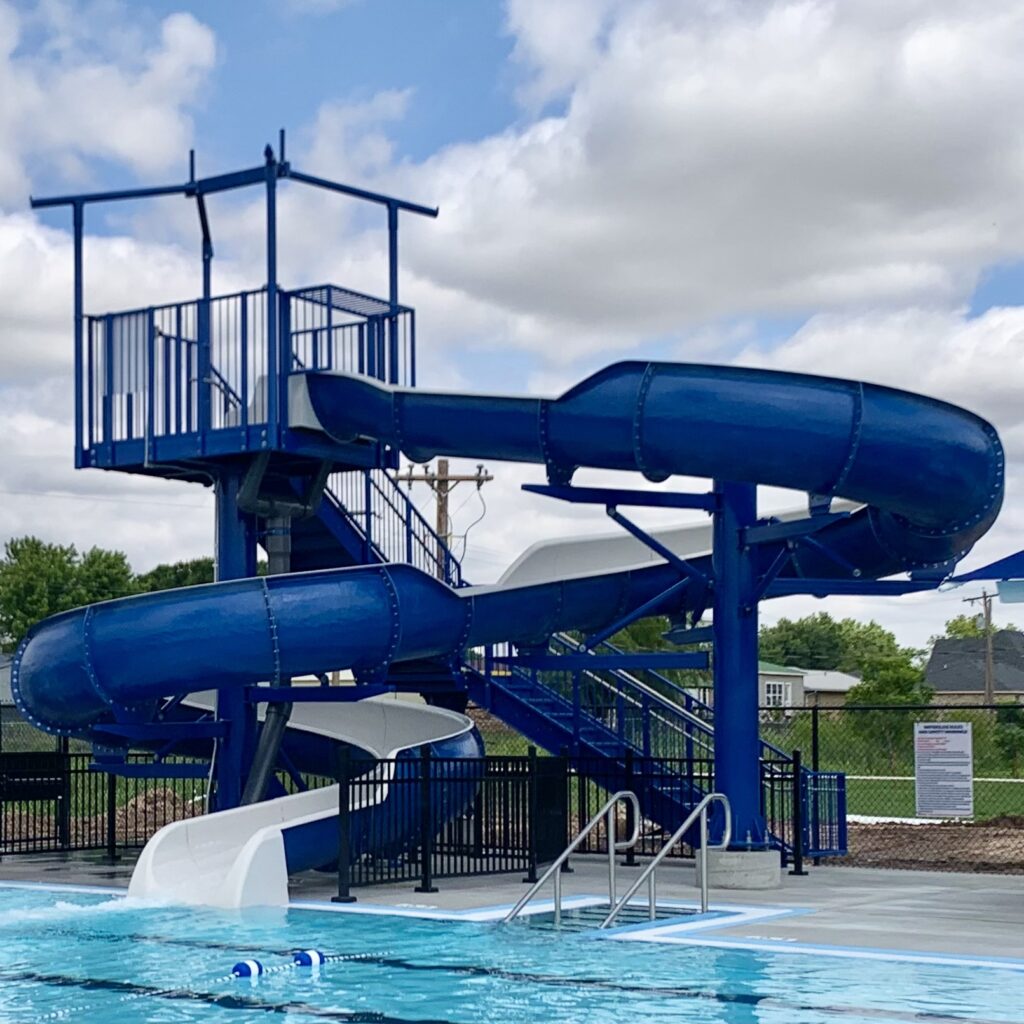 Water slides at the Tonkawa Aquatic Center